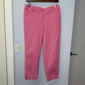 Talbots Women’s Perfect Crop Pant, medium pink, size 6, cotton, like new!